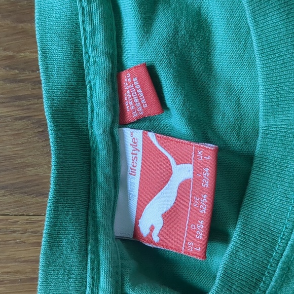 Green Puma Shirt Vintage Large - Picture 4 of 5